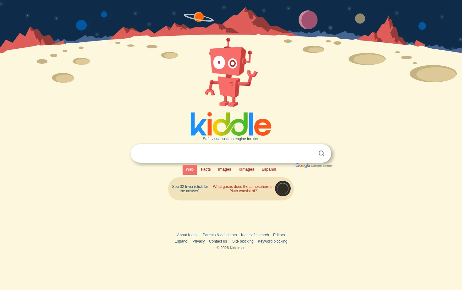 Kiddle 页面快照